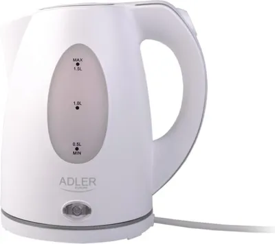 Produktbild von Adler AD 1207 Wasserkocher 1,5 L - 2000 W, 360°-Sockel - Weiß