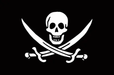 Produktbild von Fahne Flagge Totenkopf Pirat - große Fahne - 150 x 250 cm