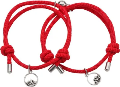 Produktbild von Paararmband mit Magnet - Rot