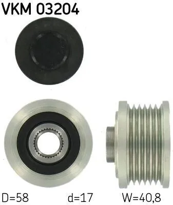 Produktbild von SKF Generatorfreilauf Riemenscheibe Lichtmaschine für FIAT Ducato Kastenwagen (250, 290) Ø58mm