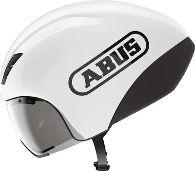 Produktbild von ABUS Zeitfahrhelm GameChanger TT 1.1 - aerodynamischer Fahrradhelm für sportliches Fahren - Triathlon, Zeitfahren und Bahnradfahren - für Damen und Herren - Weiß, Größe M (54-58 cm)