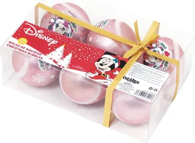 Image de Safta Minnie Mouse Pack de 6 Boules de Noël Bonheur 8 Cm Multicolore Multicolore One Size