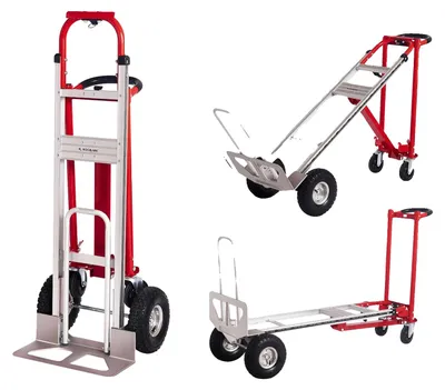 Obrázok produktu pre Ručný vozík, 4 v 1, nosnosť 363 kg, červený