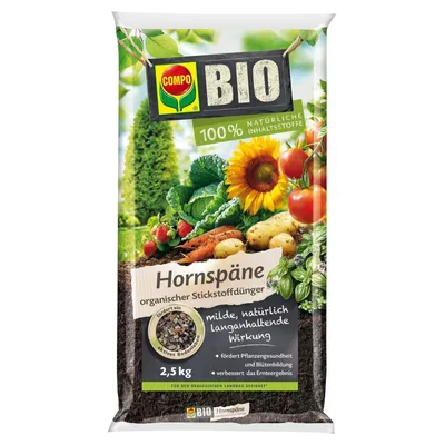 Obrázok produktu pre COMPO 12611 COMPO BIO prírodné hnojivo rohové hobliny, 2,5 kg vrece