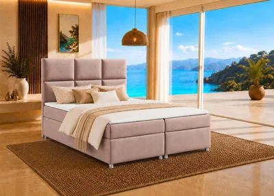 Produktbild von Boxspringbett mit Bettkasten Trinity K-13 Bonellfederkern inkl. Topper, KI-generiertes Bild