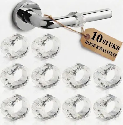 Obrázek produktu pro Ochranné krytky na kliky dveří, průhledné, 10 kusů, vyrobené ze silikonu, vhodné pro domácnost i kancelář
