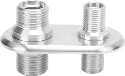 Produktbild von Auto-2-Port-Klimaanlagen-Schottverbinder, universeller Modifikationsersatz für Hot RodSilver