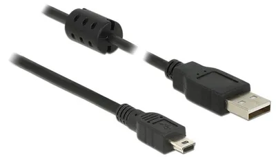 Zdjęcie produktu dla DeLOCK 84912, 1 m, USB A, Mini-USB B, USB 2.0, Męska/Męska, Czarny
