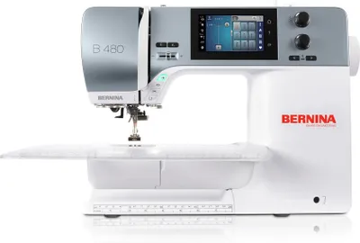 Produktbild von Bernina Nähmaschine 480 mit Touchscreen, Kniehebel, 18 cm Freiarm und 900 Stiche/Min