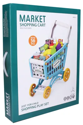Produktbild von Einkaufswagen mit Lebensmitteln 40 x 24,5 x 44 cm