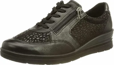 Zdjęcie produktu dla Wygodne damskie buty sznurowane, czarne, rozmiar 43