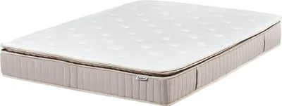 Produktbild von BELIANI Latex-Taschenfederkernmatratze Weiß / Beige Mittelfest 140x200 cm 25 cm Hoch Abnehmbarer Bezug Reißverschluss 7 Zonen Matratze für Doppelbett