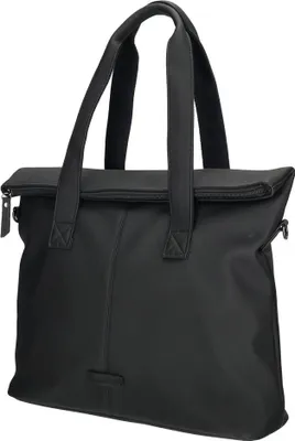 Produktbild von XL großer Damen Shopper Umhängetasche Tasche Leder Optik Schultertasche Büro Arbeit Schwarz