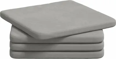 Obrázok produktu pre vidaXL Vankúš na sedenie 4 ks Svetlosivá 40 x 40 x 3 cm Tkanina z mikrovlákna