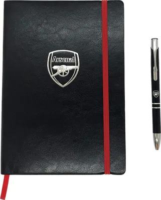 Produktbild von Arsenal FC - Wappen-Notizbuch und Stift, A5 GF223 (Einheitsgröße) (Schwarz)