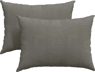 Produktbild von vidaXL Sofakissen 2 Stück Hellgrau 70 x 50 cm Cordstoff