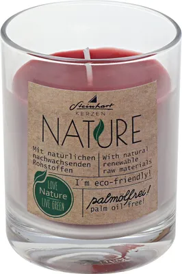 Produktbild von Kerzenglas "Nature" Altrot 79 x Ø 65 mm aus 100% natürlichen Rohstoffen ohne Palmöl