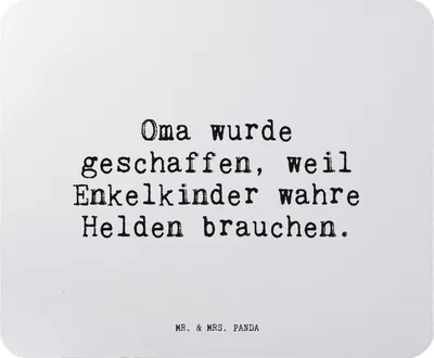 Produktbild von Mr. & Mrs. Panda Mauspad Oma wurde geschaffen, weil... - Aquarellblau - Geschenk, Enkelkinder, Mouse Pad, Mousepad, laptop, mousematte, Omi, notebook, Sprüche, Enkelkind