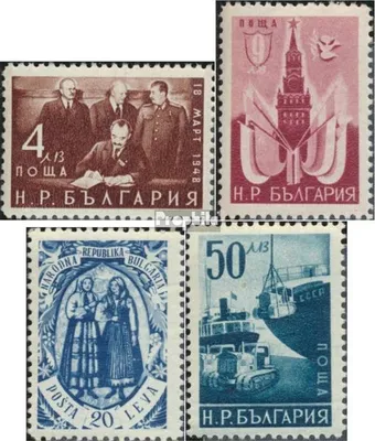 Produktbild von Briefmarken Bulgarien 1950 Mi 755-758 (kompl.Ausg.) postfrisch Vertrag mit der Sowjetunion
