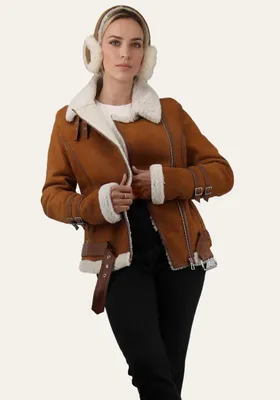 Produktbild von Lammfelljacke Melli Beese Cognac - Größe: XS