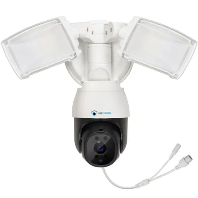 Produktbild von LUVISION LED Flutlicht PTZ WLAN Überwachungskamera mit Bewegungsverfolgung Lampe AI Auto Tracking