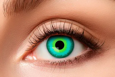 Produktbild von One Week Motiv Kontaktlinsen "Magic Green Eye" | Grün (w90)