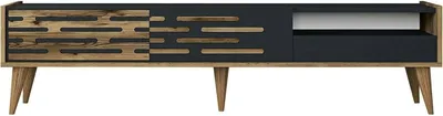 Immagine prodotto di Dmora Mobile Porta tv Upana 45x180x35h cm Marrone, Apertura Battente 3 Ante