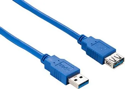 Productafbeelding van Hamlet XCU3A-MF18, 1,8 meter, USB A, USB A, USB 3.2 Gen 1 (3.1 Gen 1), 5 Gbit/s, blauw