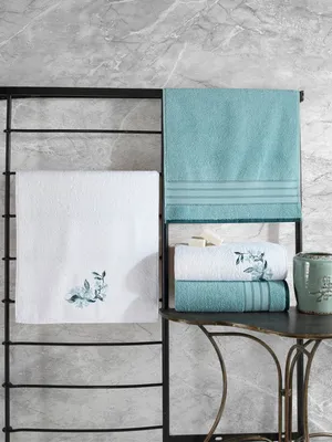 Produktbild von Mijolnir, Hamam Setı Colorful - Mint, White, Handtuchset (4 Stück), BAUMWOLLE, Minze, 90 x 150 cm