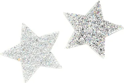 Image de 10 applications en forme d'étoile en strass à repasser pour vêtements, chaussures, sacs et chapeaux (couleur aléatoire)