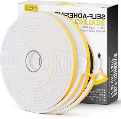 Immagine prodotto di Nastro sigillante autoadesivo in schiuma morbida 10 mm x 6 mm, 10 m, bianco