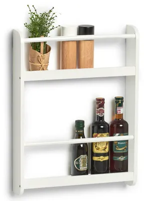 Produktbild von Zeller Wandregal m. 2 Ablagen, MDF, weiß, 42 x 9 x 56 cm