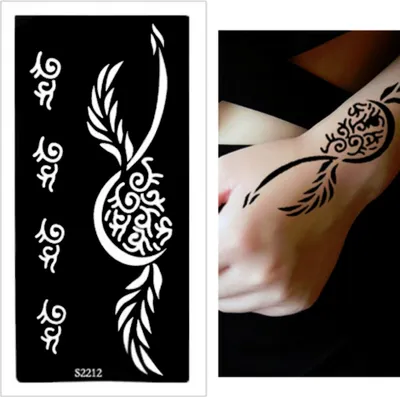 Produktbild von Henna Tattoo Schablone Airbrush Stencil