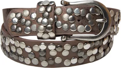 Produktbild von styleBREAKER Damen Nietengürtel mit unterschiedlichen Nieten, Kunstleder Gürtel Einfarbig, Damengürtel kürzbar 03010008