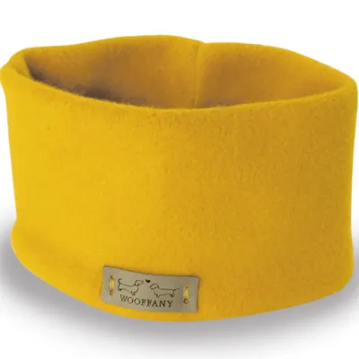 Produktbild von Hunde-Loop-Schal - WOOFFANY - Design Sarah - waschbar bei 30° -  Germany - Größe: L - Farbe: Maisgelb