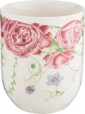 Produktbild von Clayre & Eef Tasse 100 ml Rosa Porzellan Blumen