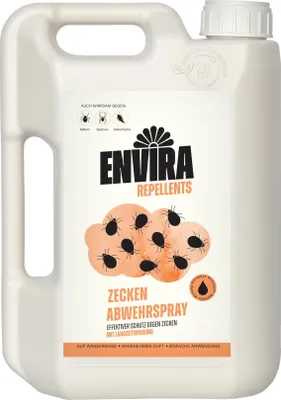 Produktbild von Zecken Abwehrspray 2L mit Langzeitwirkung bis zu 3 Monate, auf Wasserbasis, Geraniol & Pfefferminzöl
