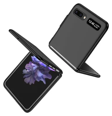 Image de Samsung Galaxy Z Flip Case, étui mince et rigide en PC résistant aux rayures pour Samsung Galaxy Z Flip 5G Noir