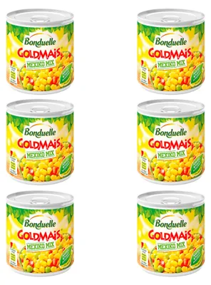Obrázek produktu pro Bonduelle Mexiko Zeleninová směs s hráškem, kukuřicí a paprikou 340 ml 6 balení