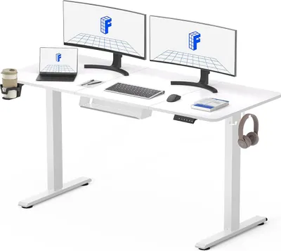 Immagine prodotto di Tavolo elettrico regolabile QE1W-1460-EUV1, 140 x 60 cm, bianco