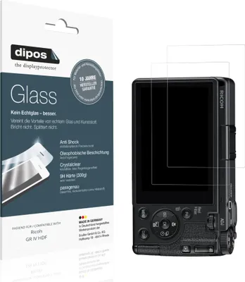 Image de 2x Protection ecrán pour Ricoh GR IV HDF Verre souple Film Protecteur 9H dipos
