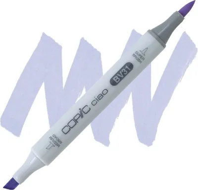 Image de Marqueur à alcool COPIC Ciao double face Pinceau & Ciseau, BV31 Lavande pâle