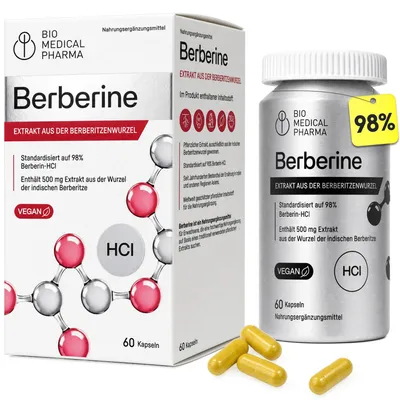 Produktbild von Medical Pharma Berberin HCl 60 kapsułek