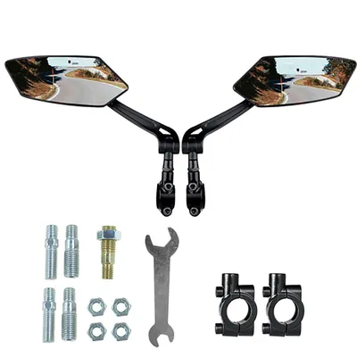 Produktbild von Fahrradspiegel 1 Paar Fahrradrückspiegel HD Weitwinkel Verstellbar, Fahrradlenker Rückspiegel
