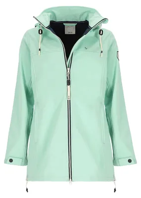 Produktbild von Dry Fashion Damen Softshellmantel Hooge Softshelljacke Mint, Größe 50