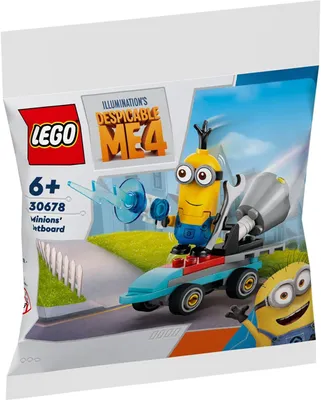 A polybag containing a LEGO Minions Jetboard set.