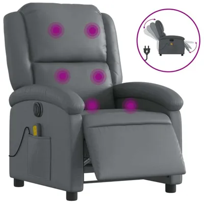 Produktbild von vidaXL Massagesessel Elektrisch Grau Kunstleder