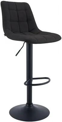 Produktbild von CLP Barhocker Mapun höhenverstellbarer Tresenhocker drehbar mit Polsterung schwarz Material Stoff