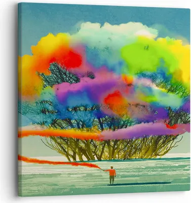 Produktbild von Bild auf Leinwand - Leinwandbild - Abstraktion Natur - 30x30cm - Wand Bild - Wanddeko - Wandbilder - Leinwanddruck - Bilder - Kunstdruck - Wanddekoration - Leinwand bilder - Wandkunst - AC30x30-3728