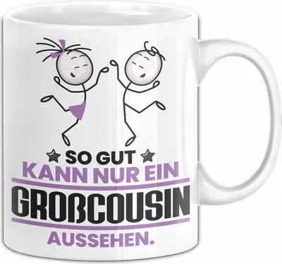 Produktbild von Großcousin Geschenk Tasse So Gut Kann Nur Ein Großcousin Aussehen Geschenkidee Kaffee-Becher (Weiß)